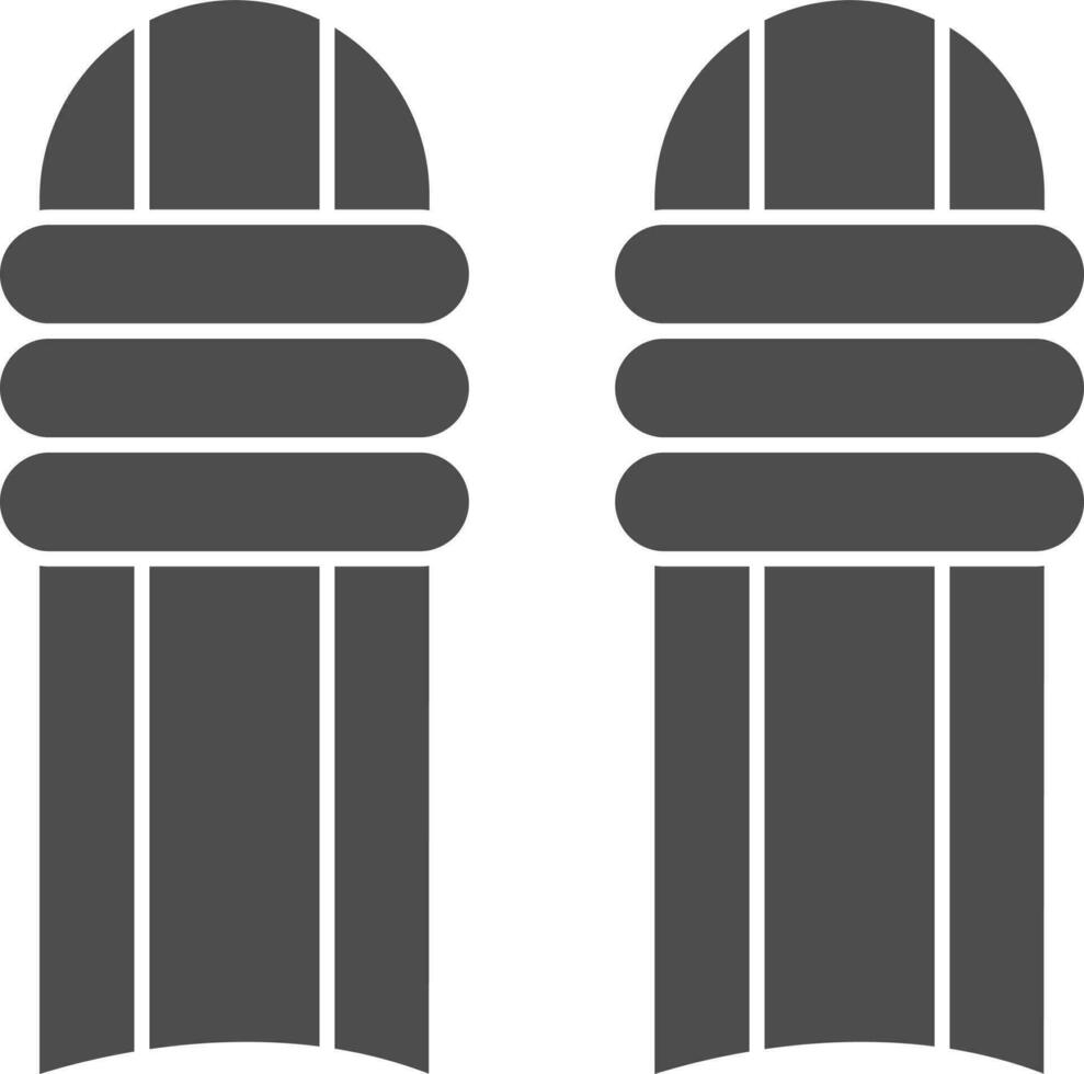 Grillo almohadillas icono en gris y blanco color. vector
