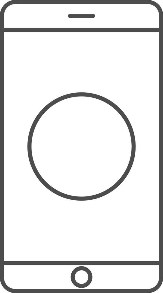 Isolated Smartphone Icon In Line Art. vector