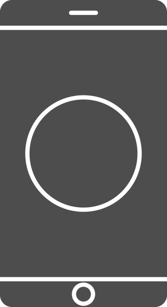 Isolated Smartphone Icon In Gray And White Color. vector