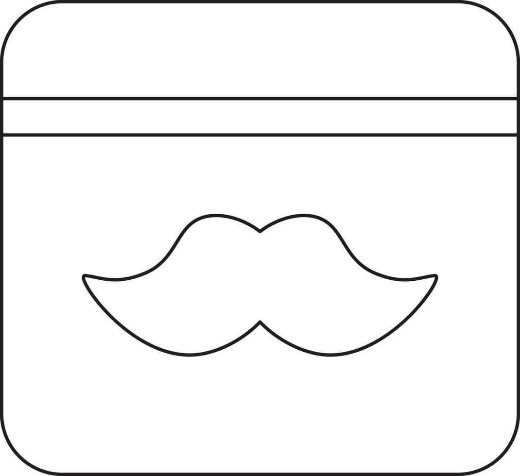 vector ilustración de Bigote crema icono en Delgado línea Arte.