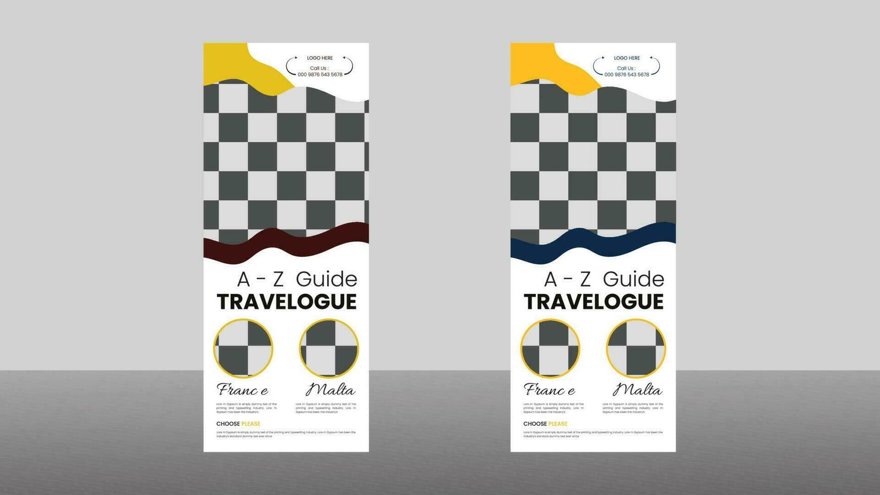 travel roll up banner vector