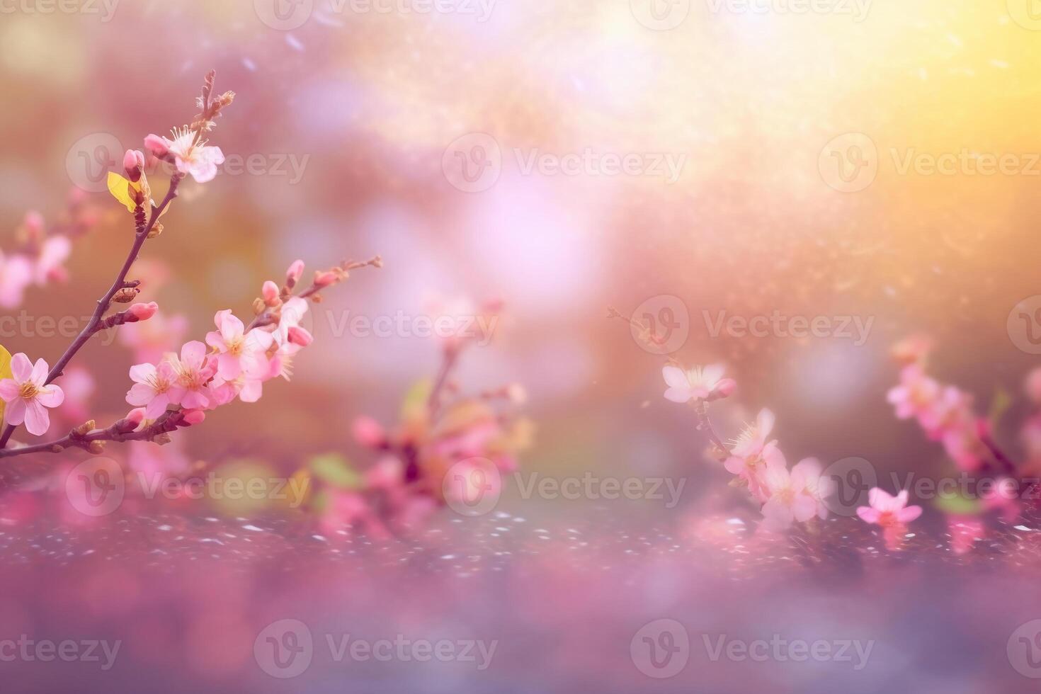 Spring background soft dramy lights. photo