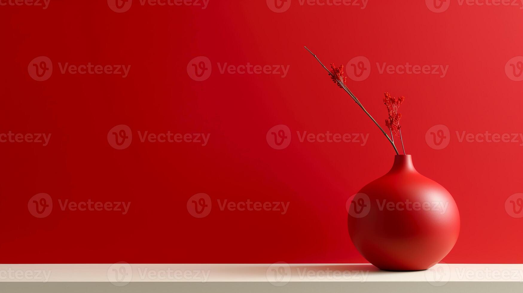 un maravilloso imagen de un minimalista rojo, exhibiendo el mágico elegancia encontró en sencillez. ai generativo foto