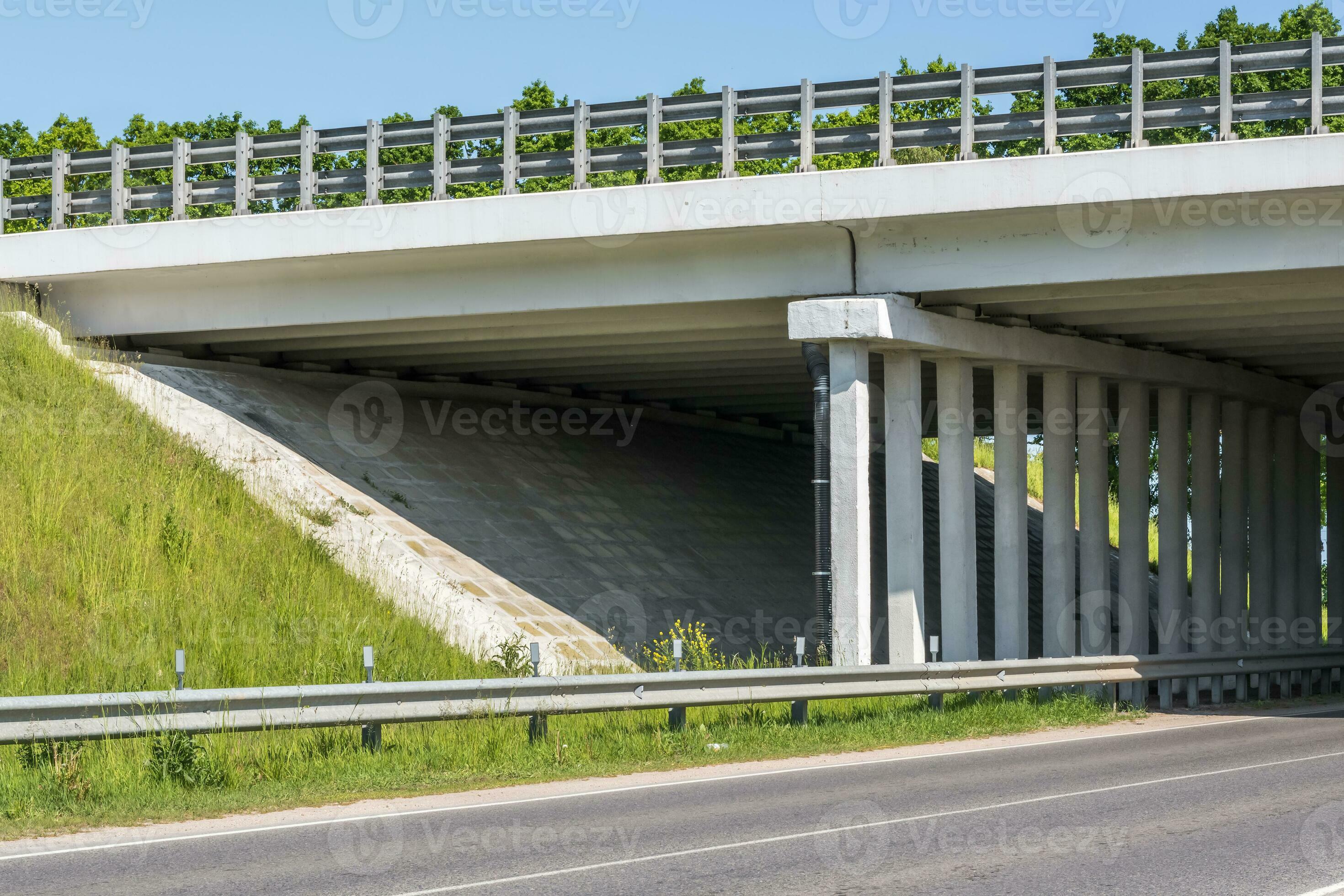concrete columns like pillars of an automobile bridge 24192466 Stock