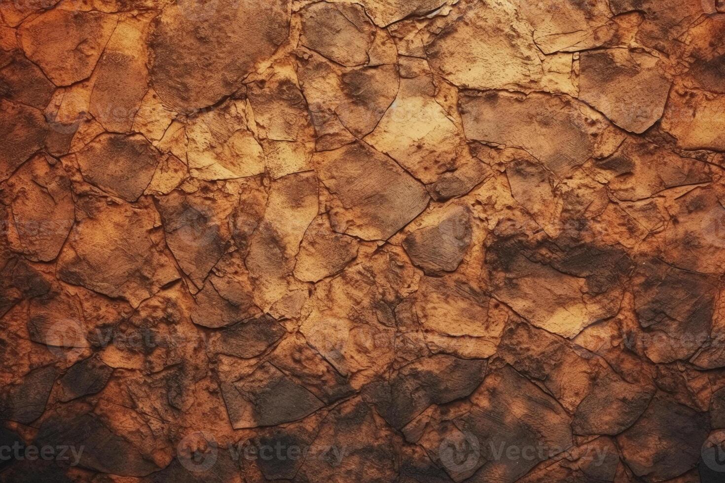 Rock abstract warm dark brown wall background. photo