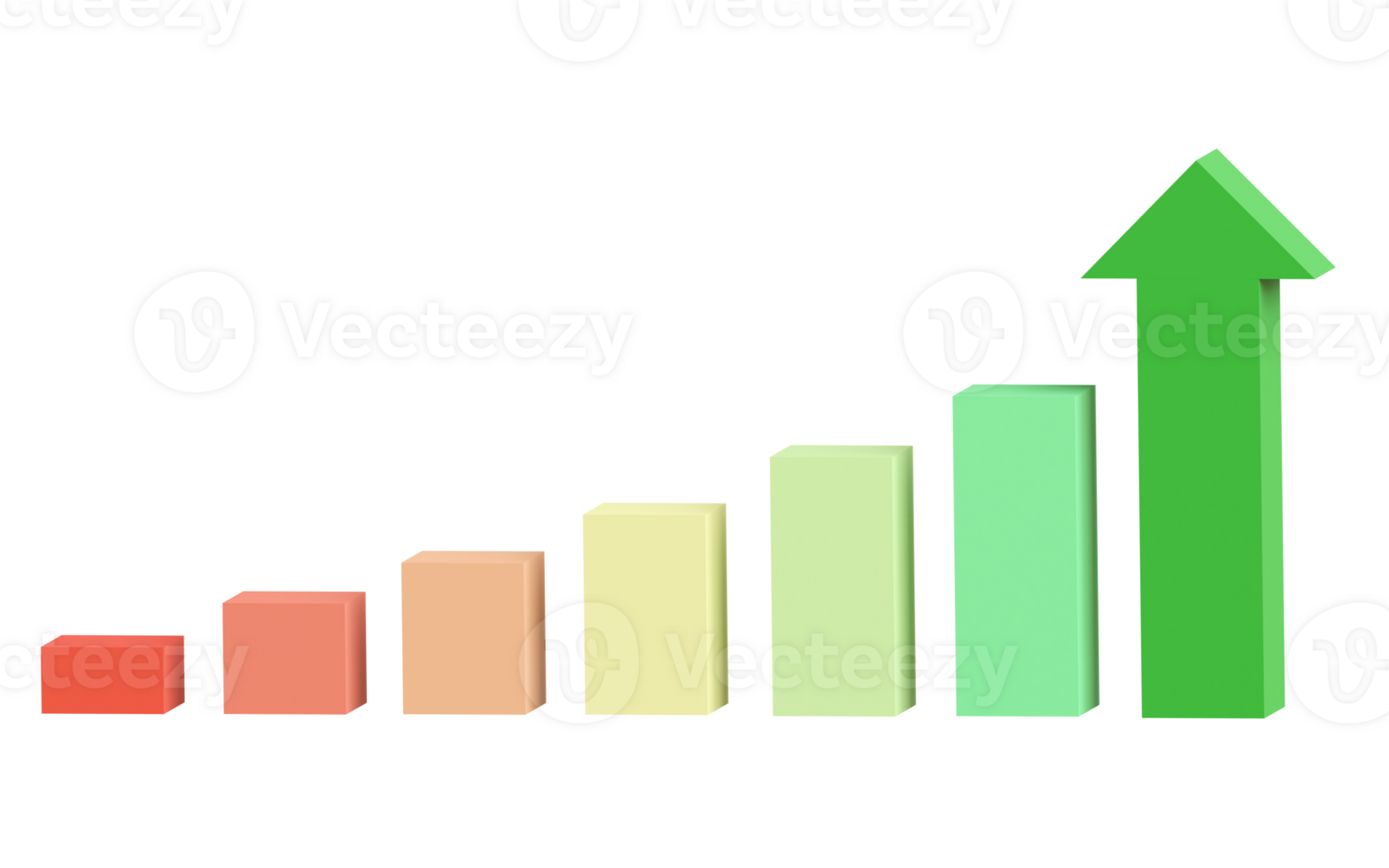 Gradient bar graph growing png