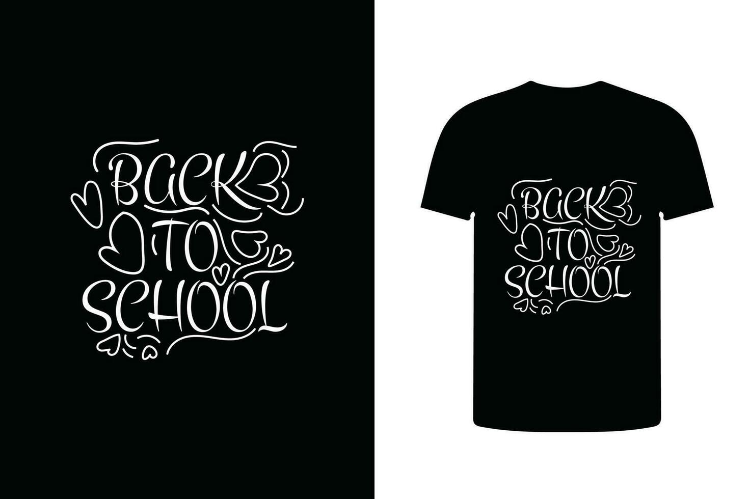 back to school hand written typography t shirt design vector