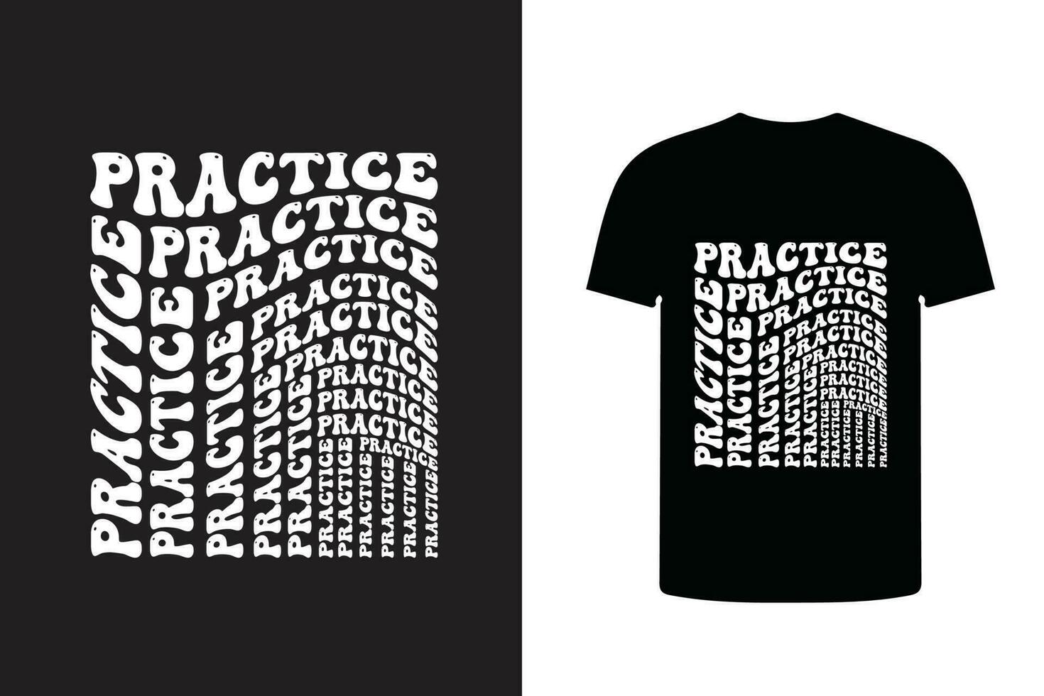 practice typography t shirt design, modern typography design, trendy tee vector