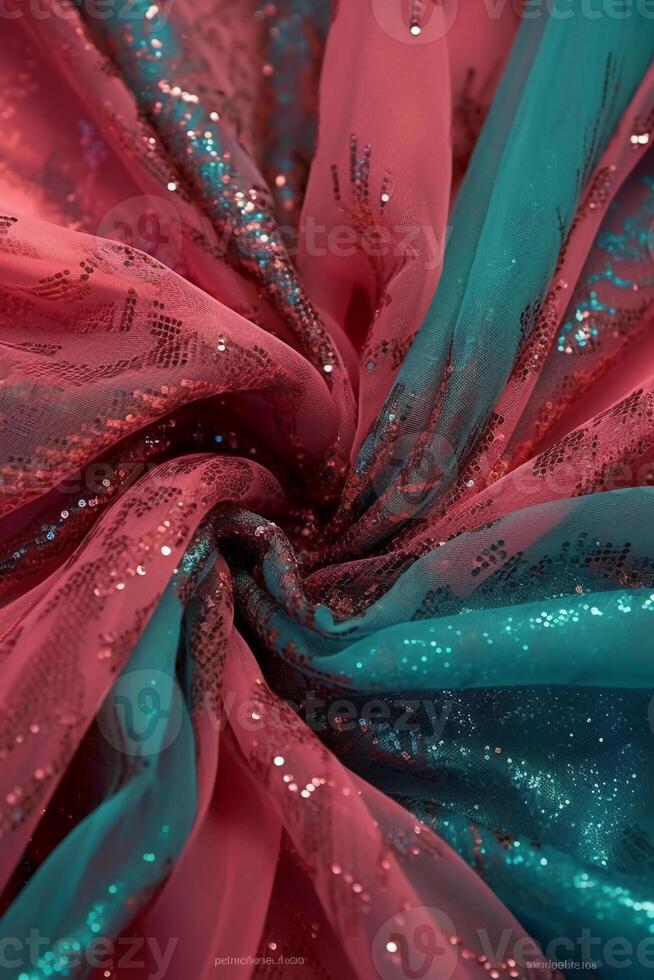 Teeny tiny tulle sparkles glam pink and turquoise hd wallpaper, in the style of light blue and yellow, vibrant academia, poured, dark bronze and teal, psychedelic. photo