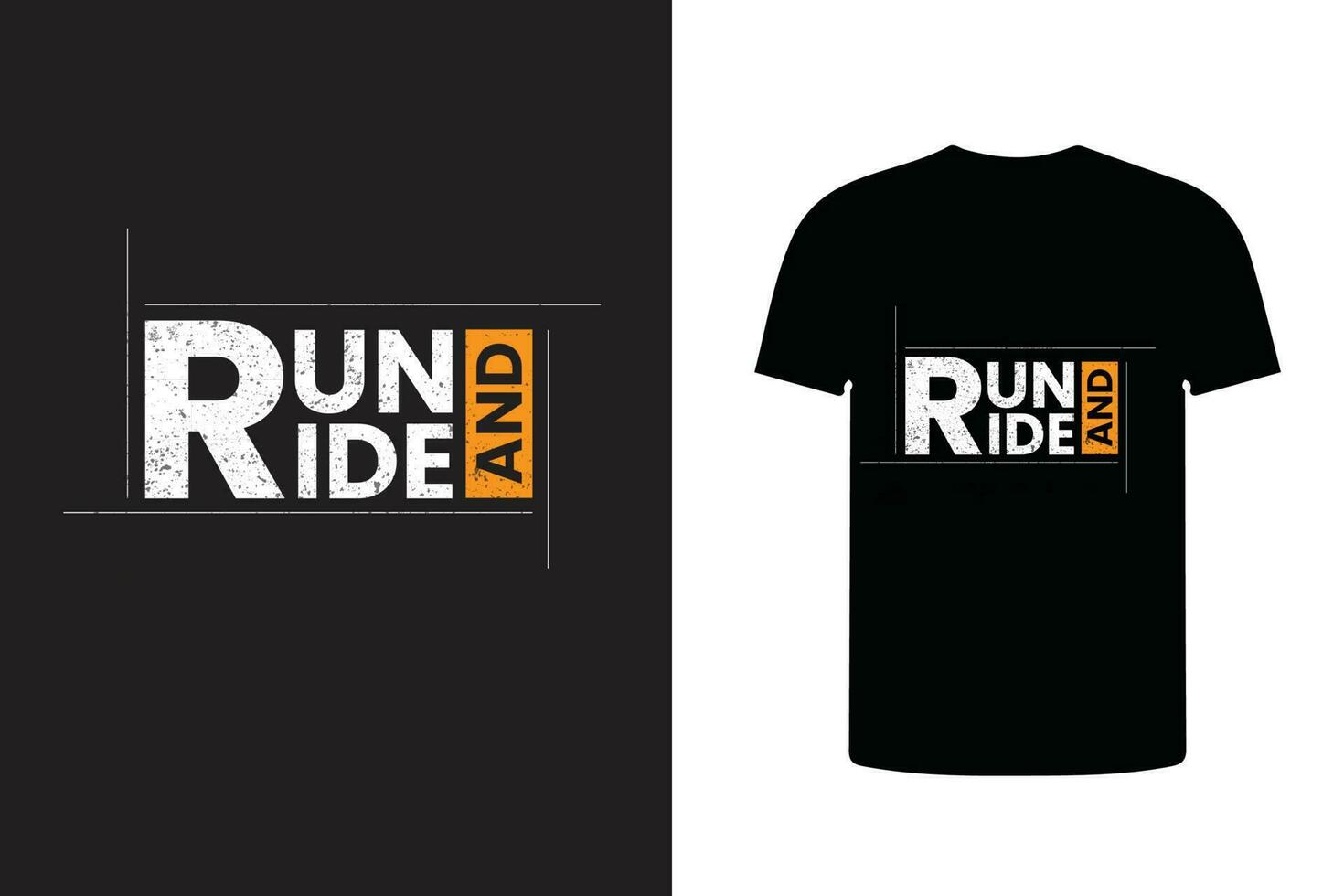 run and ride vintage typography t shirt design. vector