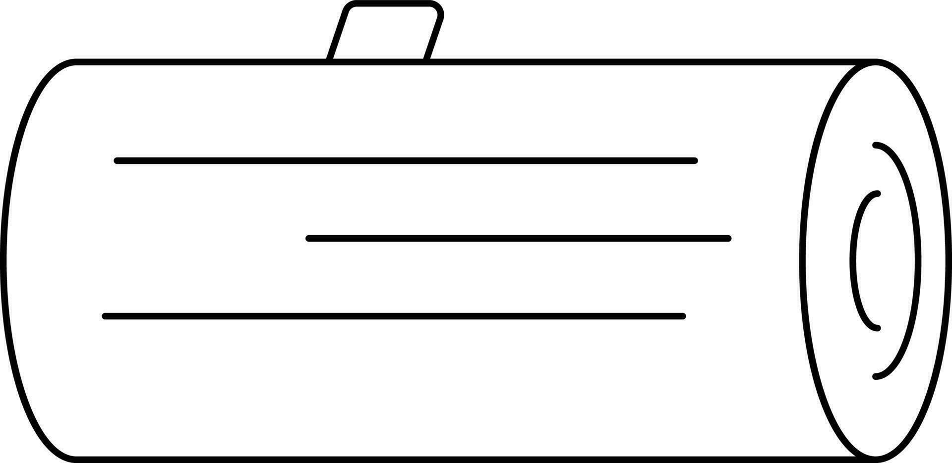Wood Log Icon In Black Line Art. vector