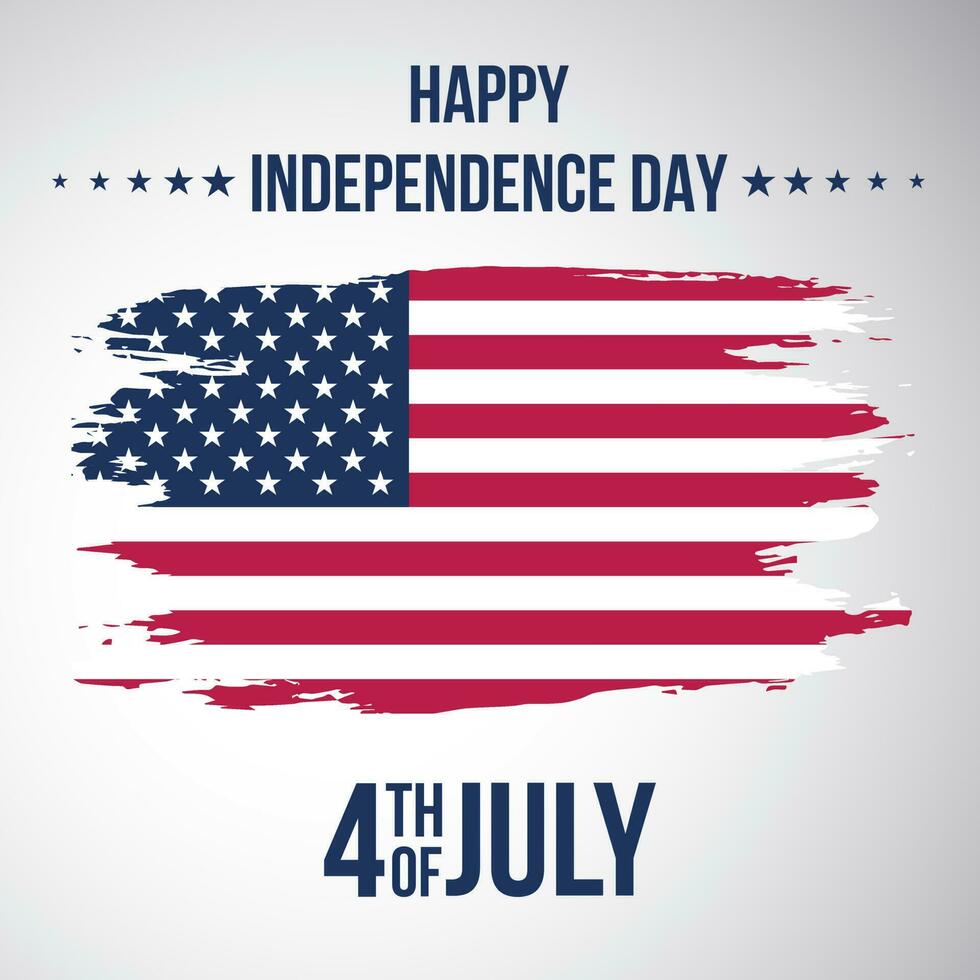 Happy independence day. 4th of July. USA flag. vector