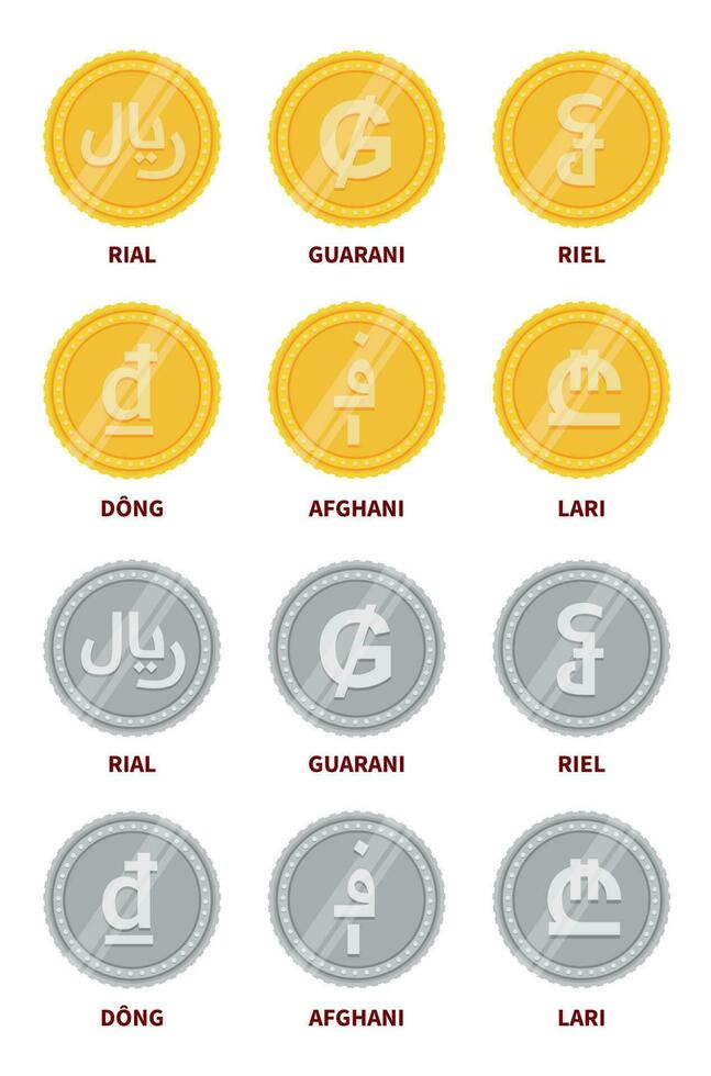 Set of vector money signs.