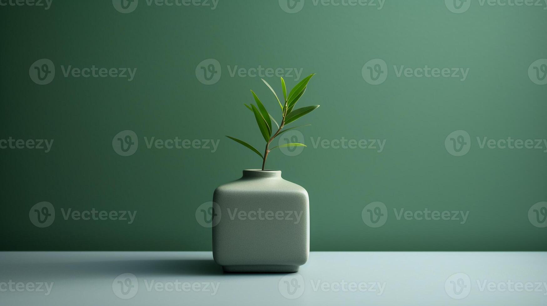 A stunning image of a minimalist green, showcasing the magical elegance found in simplicity. photo