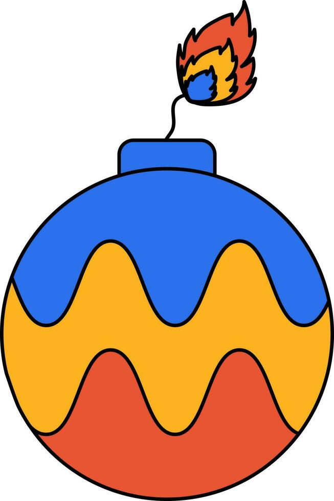 ilustración de bomba icono en multicolor. vector
