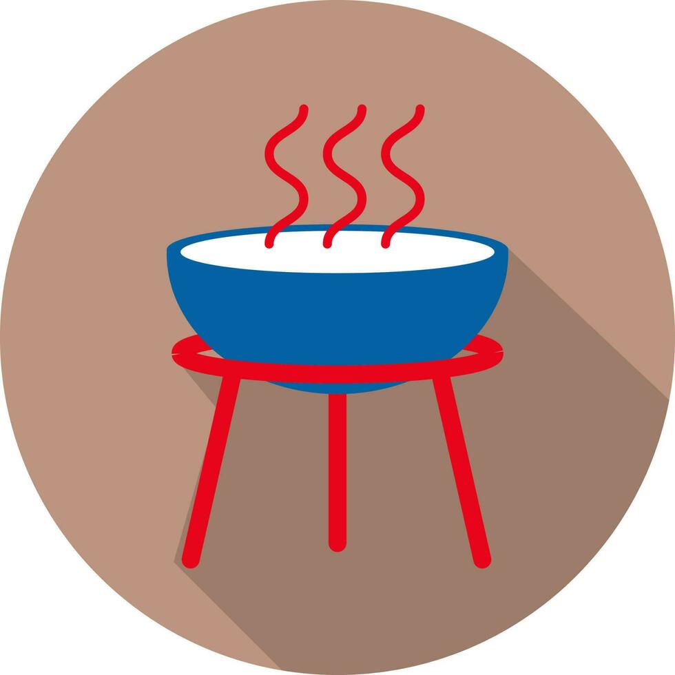 parilla parrilla icono en marrón antecedentes. vector