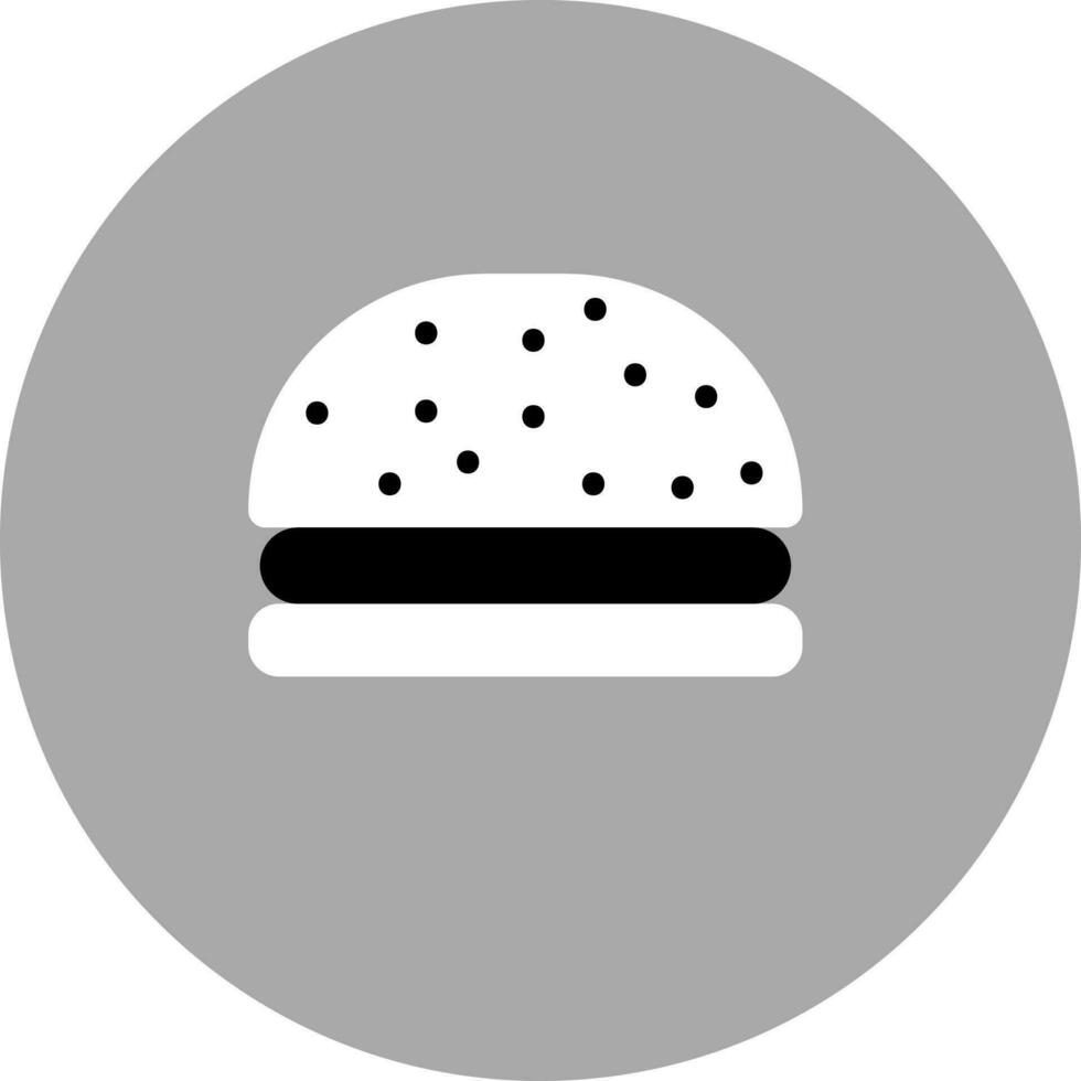 Burger Icon On Gray Background. vector