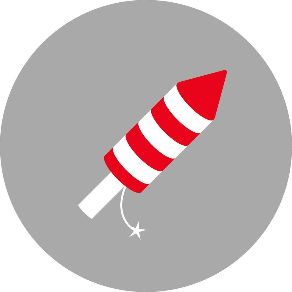 Fireworks Rocket Icon On Gray Background. vector