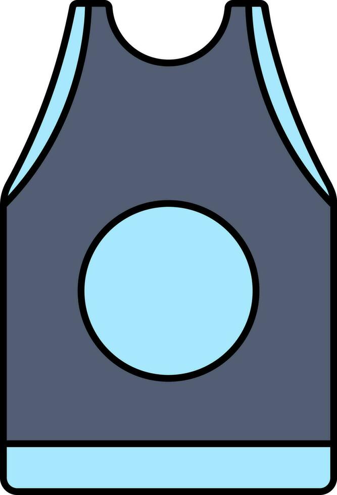 Jersey Icon In Blue Color. vector