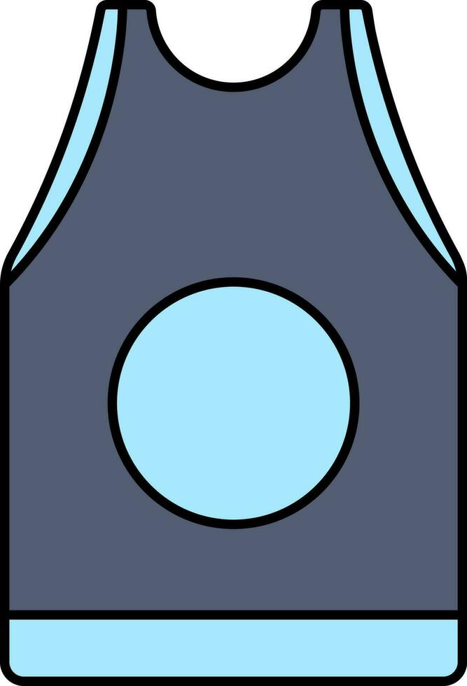 jersey icono en azul color. vector