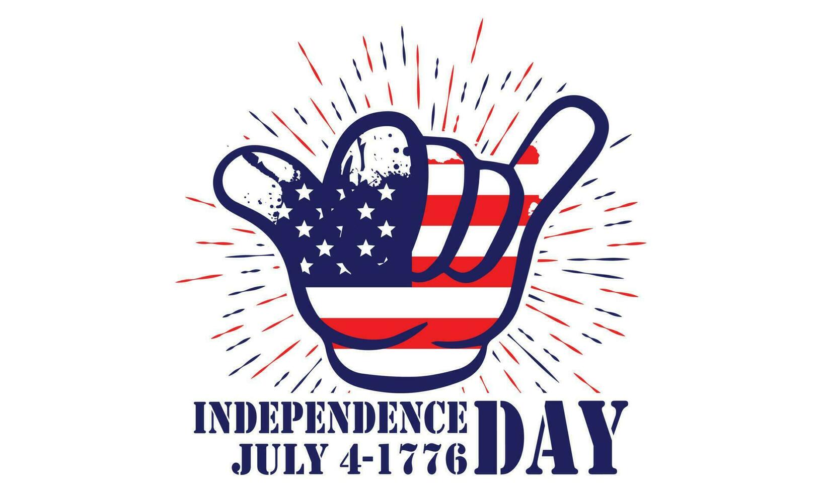 Fourth of July Independence Day America T shirt Design Vector Illustration. Happy Independence day USA 4 th July in United States of America. Vector illustration. EPS 10