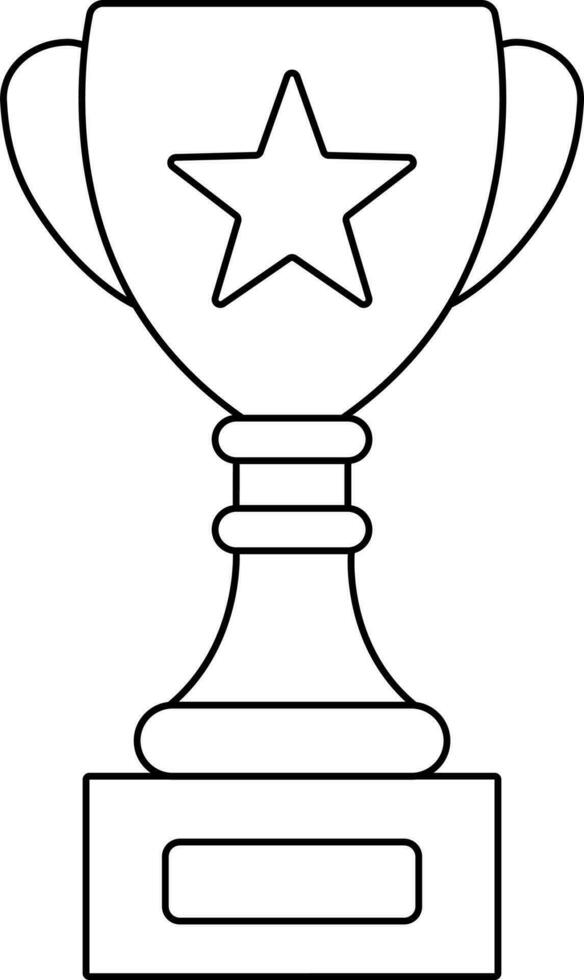 Illustration Of Trophy Icon Or Symbol In Line Art. vector