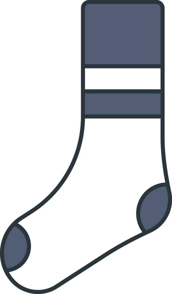 Socks Icon In Blue And White Color. vector
