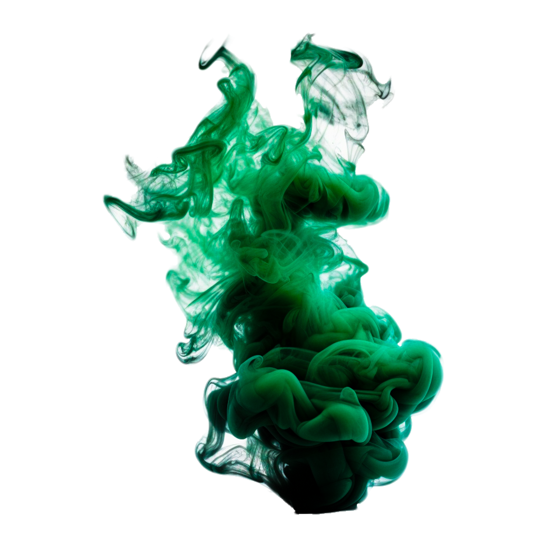 Green ink in water AI Generated 24193692 PNG