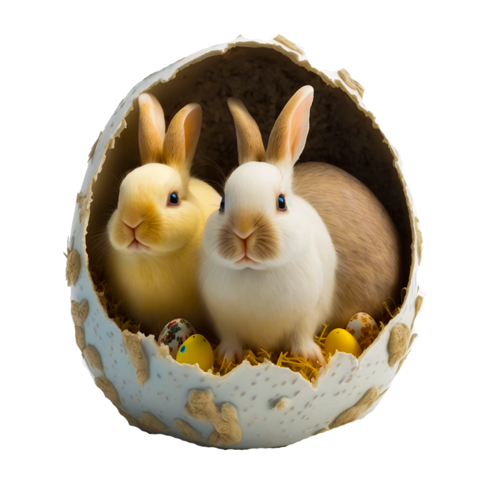 Easter Bunny rabbit basket png