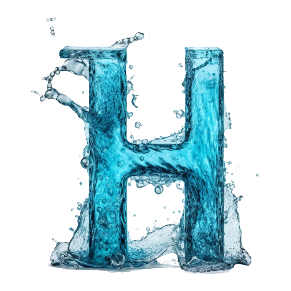 Water letter H png