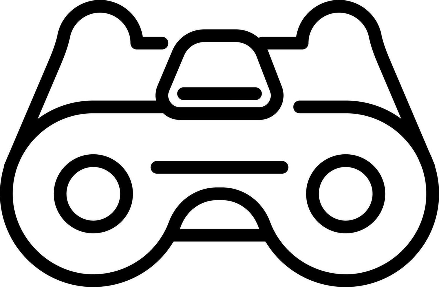 Isolated Binocular Icon in Black Line Art. vector