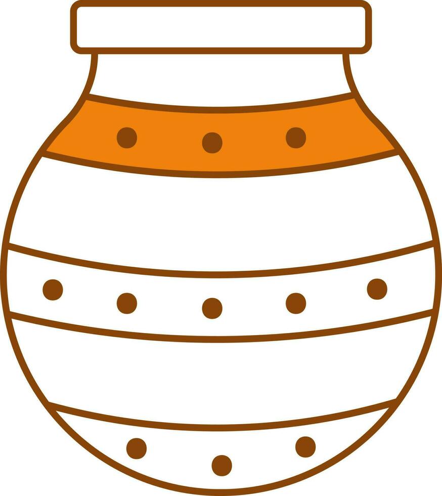 Ceramic Pot Icon In Flat Style. vector