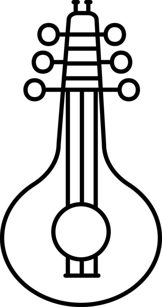 Isolated Lute Icon In Flat Style. vector