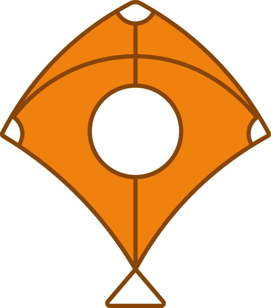 cometa icono en naranja y blanco color. vector