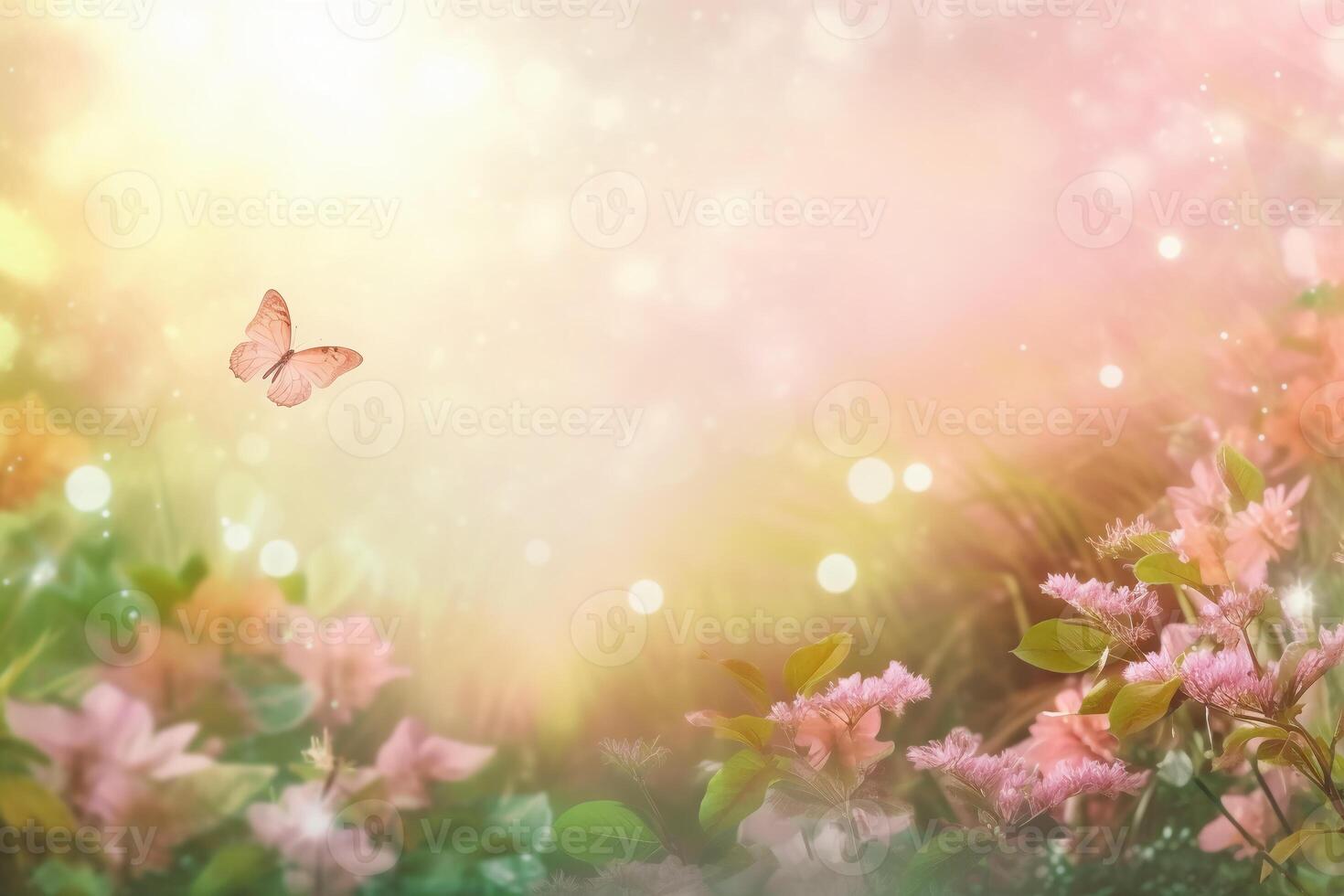 Spring background soft dramy lights. photo