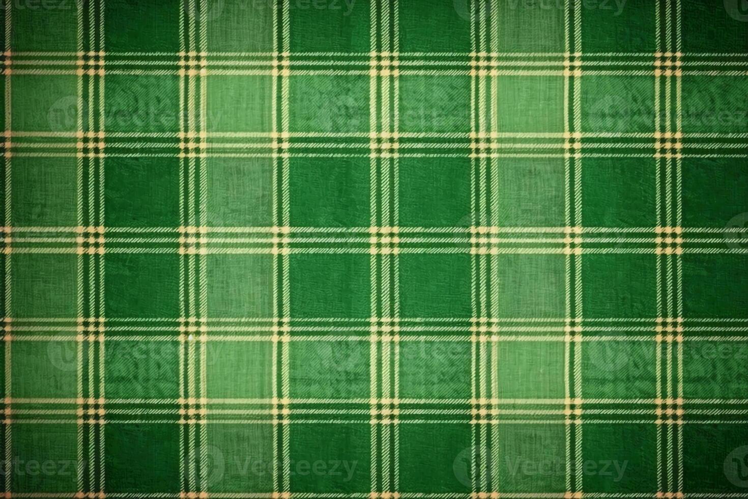 green fabric textile pattern, plaid background, linen cotton. photo