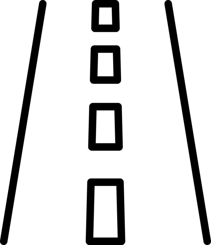 Line Art Road or Street Icon in Flat Style. vector