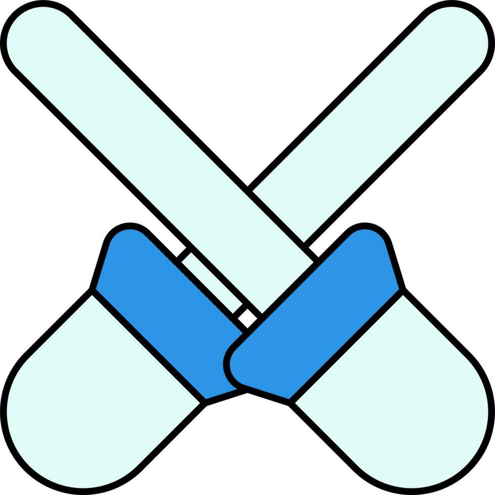 Marshalling Wands Icon In Blue Color. vector