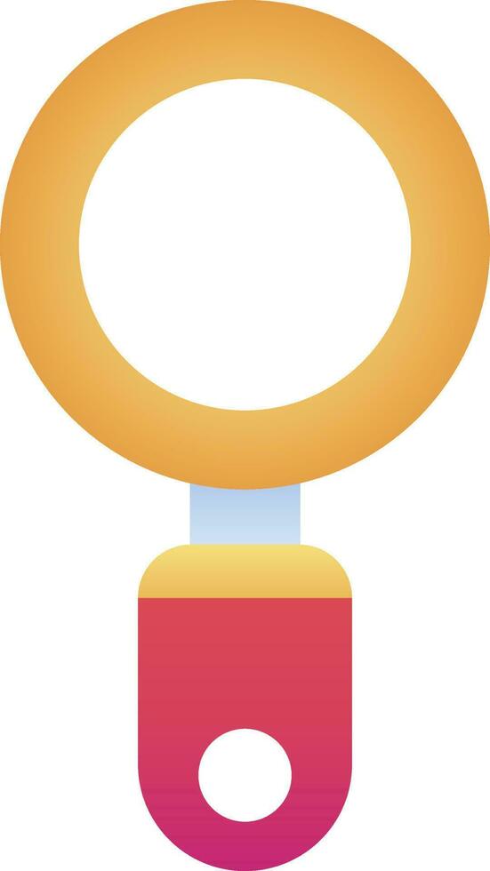 Colorful Magnifying Glass Icon In Flat Style. vector