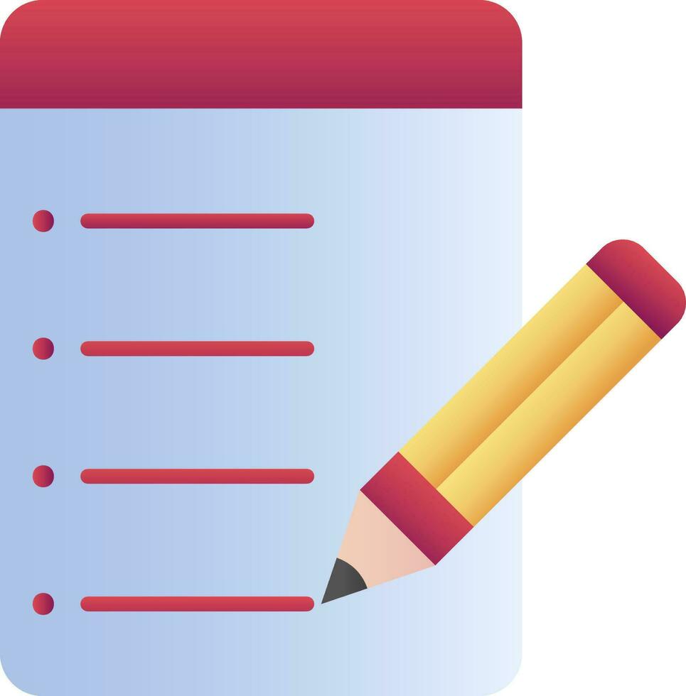 Flat Style Edit Note Or Message Colorful Icon. vector