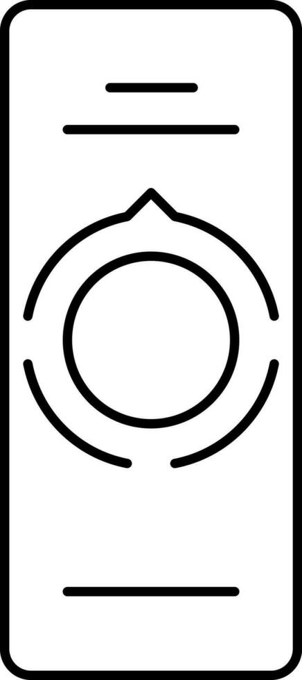 Flat Style Remote Control Icon In Line Art. vector