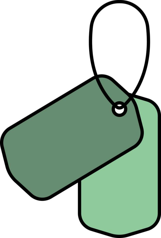 Tag Icon In Green Color. vector