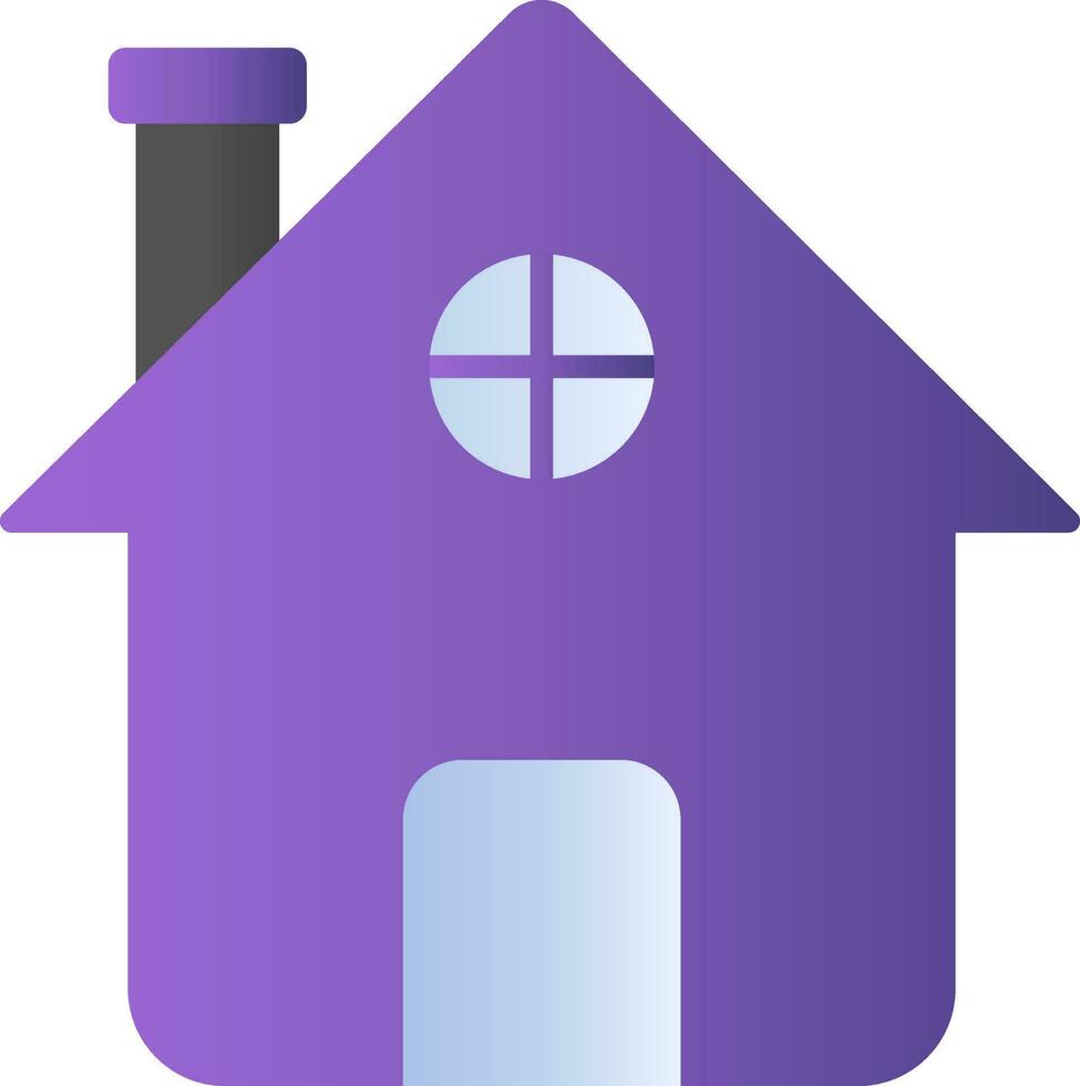Home Or Hut Colorful Icon Flat Style. vector