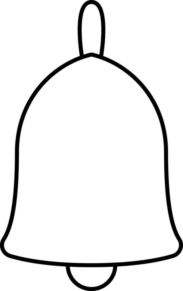 Notification Bell Icon Or Symbol In Line Art. vector