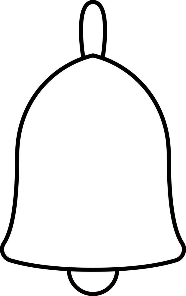 Notification Bell Icon Or Symbol In Line Art. vector