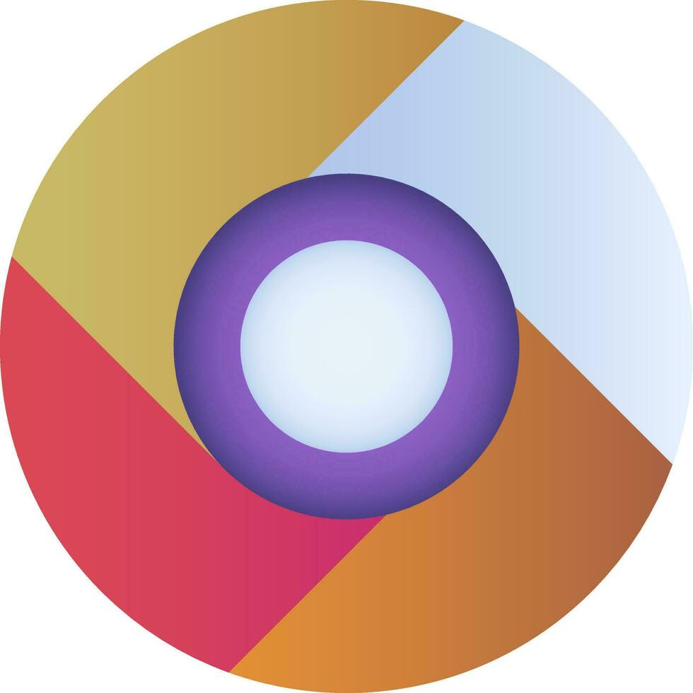 Colorful Chrome Icon In Flat Style. vector