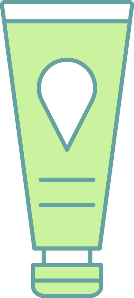 Paint Tube Icon In Green And White Color. vector
