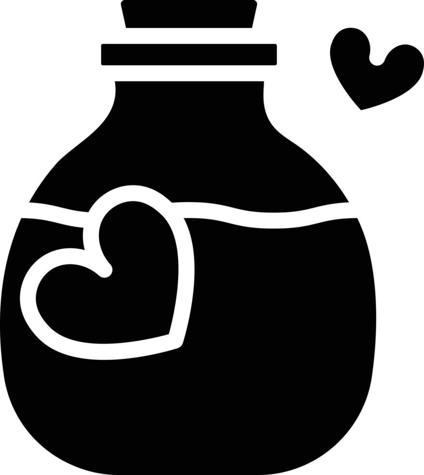 Love Potion Icon in Glyph Style. vector