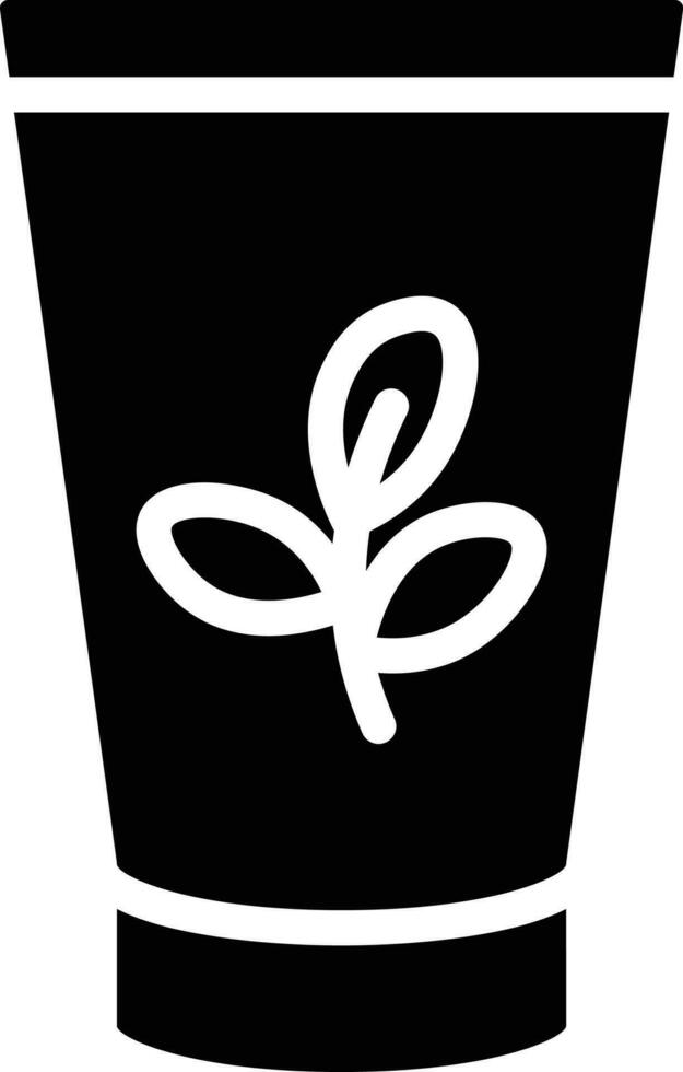 Organic Tube Icon in Black and White Color. vector