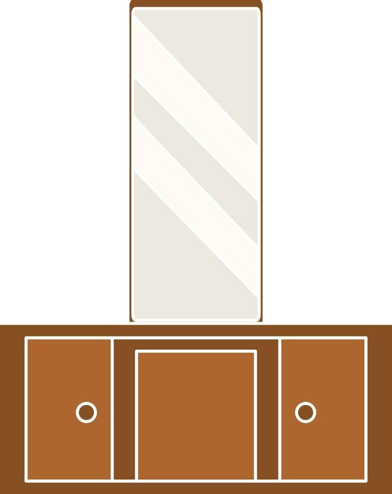 vendaje mesa icono en gris y marrón color. vector